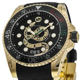 Gucci Dive Quartz Black Dial Black Rubber Strap Watch For Men - YA136219 Buy Now By Gucci