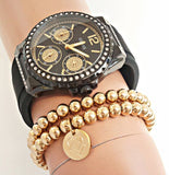 Guess Starlight Black Dial Black Rubber Strap Watch for Women - W0846L1 Buy Now By Guess