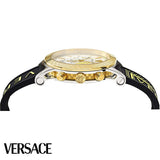 Versace Sports Tech Chronograph Silver Dial Black Rubber Strap Watch for Women - VELT00519 Buy Now By Versace