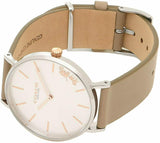 Coach Perry Silver Dial Light Brown Leather Strap Watch for Women - 14503119 Buy Now By Coach