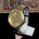 Guess Madison Diamonds Gold Dial Gold Steel Strap Watch for Women - W0637L2 Buy Now By Guess