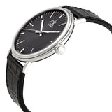 Calvin Klein Surround Black Dial Black Leather Strap Watch for Men - K3W211C1 Buy Now By Calvin Klein