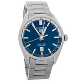 Tag Heuer Carrera Twin Time Blue Dial Silver Steel Strap Watch for Men - WBN201A.BA0640 Buy Now By Tag Heuer