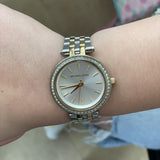 Michael Kors Darci Silver Dial Two Tone Steel Strap Watch for Women - MK3405 Buy Now By Michael Kors