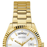 Guess Luna White Dial Gold Steel Strap Watch for Women - GW0308L2 Buy Now By Guess