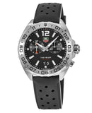 Tag Heuer Formula 1 Alarm Quartz Black Dial Black Rubber Strap Watch for Men - WAZ111A.FT8023 Buy Now By Tag Heuer