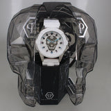 Philipp Plein The Skull White Dial White Silicone Strap Watch for Men - PWAAA1521 Authentic Buy Shop Now