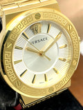 Versace Greca Silver Dial Red Leather Strap Watch for Women - VEVH00420 Buy Now By Versace