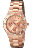 Guess Glisten Multifunction Quartz Rose Gold Dial Rose Gold Steel Strap Watch For Women - W16017L1 Buy Now By Guess