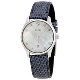 Gucci G-Timeless Signature Mother of Pearl Star Dial Blue Watch For Women - YA126588 Buy Now By Gucci
