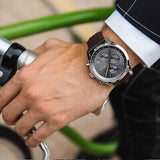 Hugo Boss Grand Prix Grey Dial Brown Leather Strap Watch for Men - 1513476 Buy Now By Hugo Boss