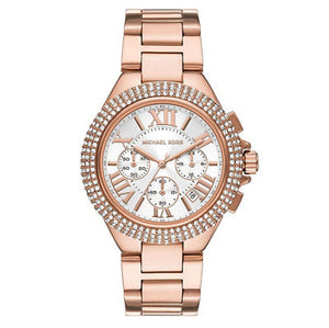 Michael Kors Camille Chronograph White Dial Rose Gold Steel Strap Watch for Women - MK5636 Buy Now By Michael Kors