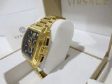 Versace Dominus Chronograph Black Dial Gold Steel Strap Watch For Men - VE6H00523 Buy Now By Versace