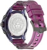 Versace Icon Active Chronograph Black Dial Purple Rubber Strap Watch For Men - VEZ701423 Buy Now By Versace