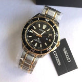 Citizen Eco Drive Promaster Diver Black Dial Two Tone Steel Strap Watch For Men - BN0194-57E Buy Now By Citizen