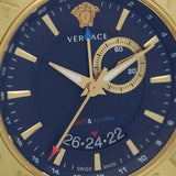 Versace Race GMT Blue Dial Blue Leather Strap Watch For Men - 29G70D282 Buy Now By Versace