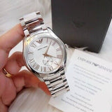 Emporio Armani Dress Quartz Silver Dial Silver Steel Strap Watch For Men - AR11084 Buy Now By Emporio Armani