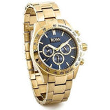 Hugo Boss Ikon Blue Dial Gold Steel Strap Watch for Men - 1513340 Buy Now By Hugo Boss