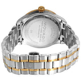 Movado Heritage Calendoplan Black Dial Two Tone Steel Strap Watch For Men - 3650096 Buy Now By Movado