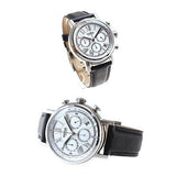 Fossil Buchanan Chronograph Silver Dial Black Leather Strap Watch for Men - FS5102 Buy Now By Fossil