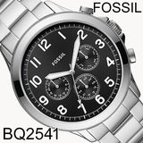 Fossil Pilot Chronograph Black Dial Silver Steel Strap Watch for Men - FS5141 Buy Now By Fossil