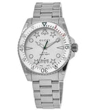 Gucci Dive Quartz White Dial Silver Steel Strap Watch For Men - YA136336 Buy Now By Gucci