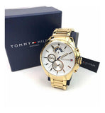 Tommy Hilfiger Iconic Quartz White Dial Gold Steel Strap Watch for Men - 1791538 Buy Now By Tommy Hilfiger