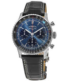 Breitling Navitimer B01 Chronograph 41 Blue Dial Black Leather Strap Watch for Men - AB0139241C1P1 Buy Now By Breitling
