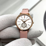 Michael Kors Petite Portia Silver Dial Pink Rubber Strap Watch For Women - MK2735 Buy Now By Michael Kors