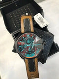 Diesel Mega Chief Quartz Black Dial Two Tone Leather Strap Watch For Men - DZ4305 Buy Now By Diesel