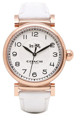 Coach Madison White Dial White Leather Strap Watch for Women - 14502408 Buy Now By Coach