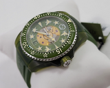 Gucci Dive Automatic Green Dial Green Rubber Strap Unisex Watch - YA136345 Buy Now By Gucci