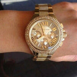 Michael Kors Camille Gold Dial Gold Steel Strap Watch for Women - MK5902 Buy Now By Michael Kors