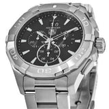 Tag Heuer Aquaracer Chronograph Black Dial Silver Steel Strap Watch for Men - CAY1110.BA0927 Buy Now By Tag Heuer