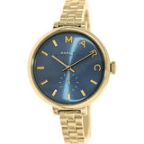 Marc Jacobs Sally Blue Dial Gold Steel Strap Watch for Women - MBM3366 Buy Now By Marc Jacobs