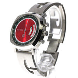 Gucci Grip Quartz Chronograph Red Dial Silver Steel Strap Watch For Men - YA157303 Buy Now By Gucci