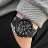 Hugo Boss Velocity Black Dial Black Leather Strap Watch for Men - 1513716 Buy Now By Hugo Boss