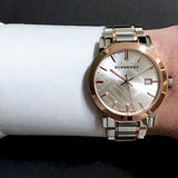 Burberry The City White Dial Two Tone Steel Strap Watch for Women - BU9006 Buy Now By Burberry