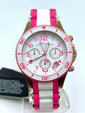 Marc Jacobs Rock Chronograph White Dial Two Tone Silicone Strap Watch for Women - MBM2593 Buy Now By Marc Jacobs