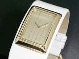 Marc Jacobs Champagne Dial White Leather Strap Watch for Women - MBM2043 Buy Now By Marc Jacobs