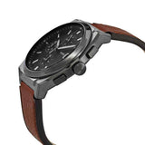 Fossil Everett Chronograph Grey Dial Brown Leather Strap Watch for Men - FS5799 Buy Now By Fossil