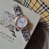 Burberry The City White Dial Two Tone Steel Strap Watch for Women - BU9105 Buy Now By Burberry