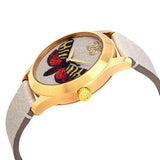 Gucci G Timeless Butterfly White Dial White Leather Strap Watch For Women - YA1264062 Buy Now By Gucci