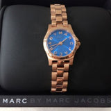 Marc Jacobs Henry Dinky Blue Dial Rose Gold Steel Strap Watch for Women - MBM3204 Buy Now By Marc Jacobs