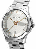 Gucci G Timeless Silver Dial Silver Steel Strap Unisex Watch - YA126442 Buy Now By Gucci