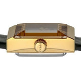 Gucci G Frame Double Mother of Pearl Dial Green Leather Strap Watch For Women - YA128525 Buy Now By Gucci