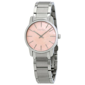 Calvin Klein City Pink Mother of Pearl Dial Stainless Steel Strap Watch For Women - K2G2314E Buy Now By Calvin Klein