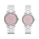 Marc Jacobs Baker Pink Dial Silver Steel Strap Watch for Women - MBM3280 Buy Now By Marc Jacobs