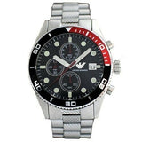 Emporio Armani Chronograph Black Dial Silver Stainless Steel Watch For Men - AR5855 Buy Now By Emporio Armani