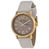 Marc Jacobs Fergus Grey Dial Grey Leather Strap Watch for Women - MBM8654 Buy Now By Marc Jacobs